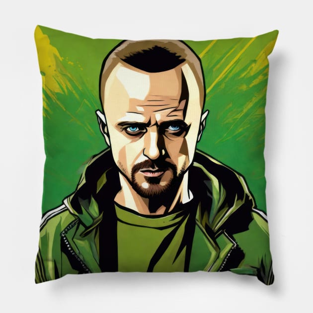 Jesse Pinkman Pillow by Buff Geeks Art