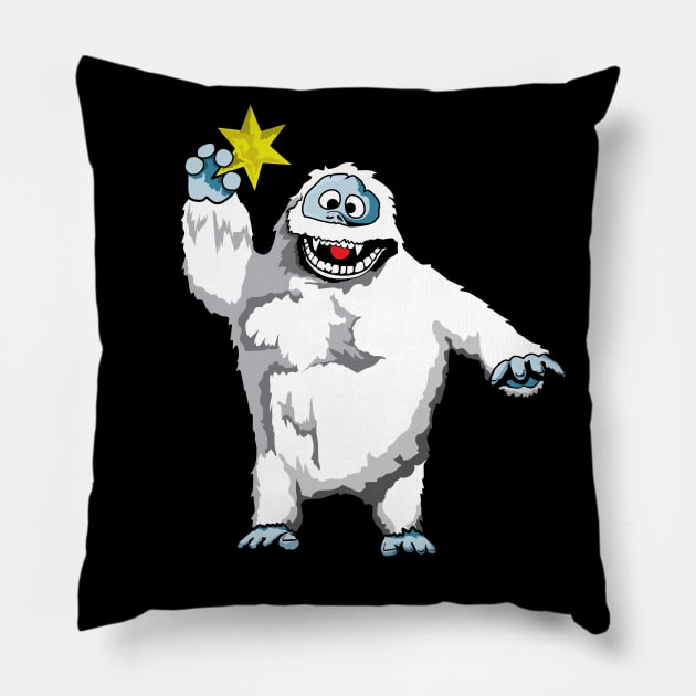 Abominable Snow Monster Bumble Pillow by creativegraphics247