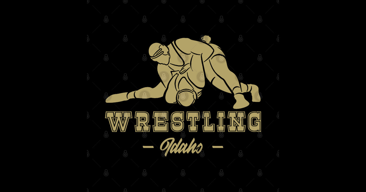 Wrestling Idaho with College Wrestling Graphic Idaho Wrestling Sticker TeePublic
