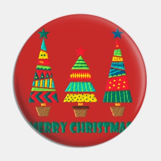 Festive Christmas Trees Pin