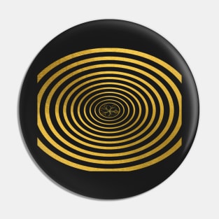 optical illustration gold color Pin