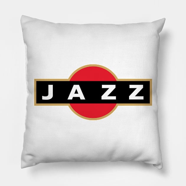 Jazz - Martini racing style logo Pillow by lonepigeon