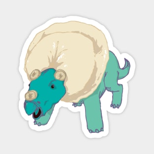 dinosaur triceratops lover of dumplings Magnet