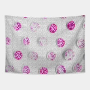 White and Purple Swirly Pattern Tapestry