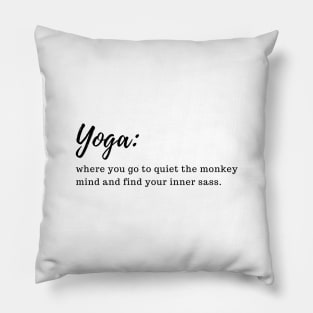 funny yoga quotes Pillow