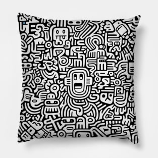 Mexican Halloween Vintage Pattern Pillow