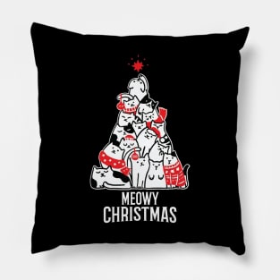 Meowy Christmas Pillow