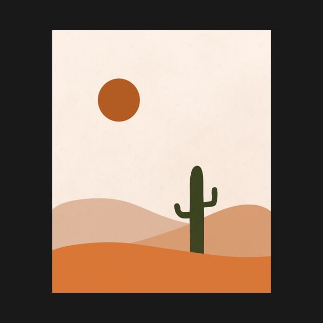Cactus in the desert sand by Laevs