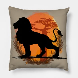 Lion Silhouette - Savannah Pillow