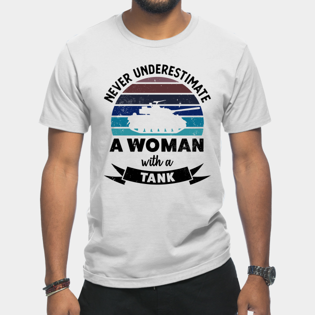 Discover Woman with Tank Funny Panzer Gift Moms - Tank - T-Shirt