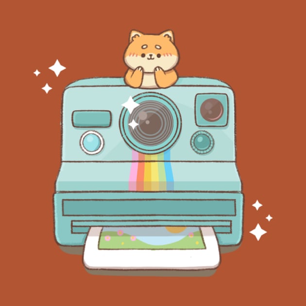 Doggy on Retro Vintage Camera by Kukoo.Kat