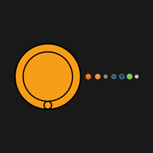 The TRAPPIST-1 System to Scale (in Gallifreyan) T-Shirt