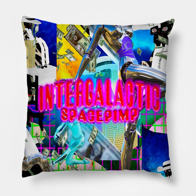 The Intergalactic Spacepimp Pillow by schwog