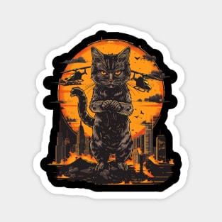 Catzilla Cat Roaring Kitty Magnet