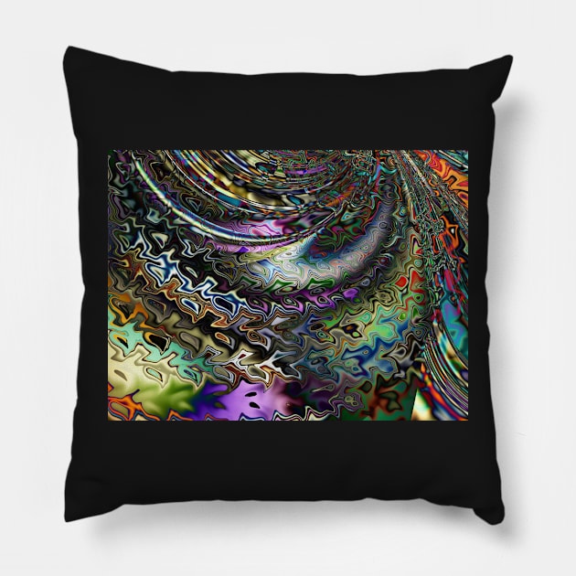 Colorful Silks for Fractal Kimonos Pillow by barrowda