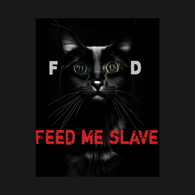 Hungry black maine coon cat  - feed me slave - by GizmoDesign