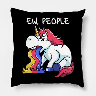 Unicorn Solitude: Embracing Serenity Away from Humans Pillow