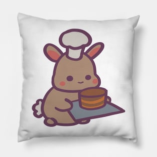 Bunny Rabbit Made Some Cake Pillow