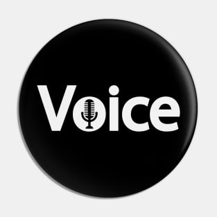 Voice artistic design Pin