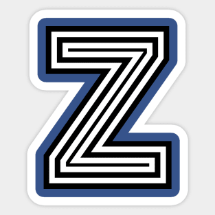 Zombie Z Letter Sticker Line PNG & SVG Design For T-Shirts