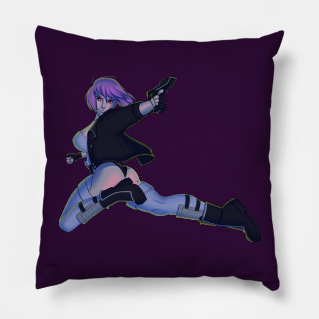 Looking back Pillow by n0b0d1