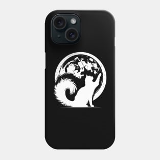 Cat and Moon Cat Lover Gift Phone Case