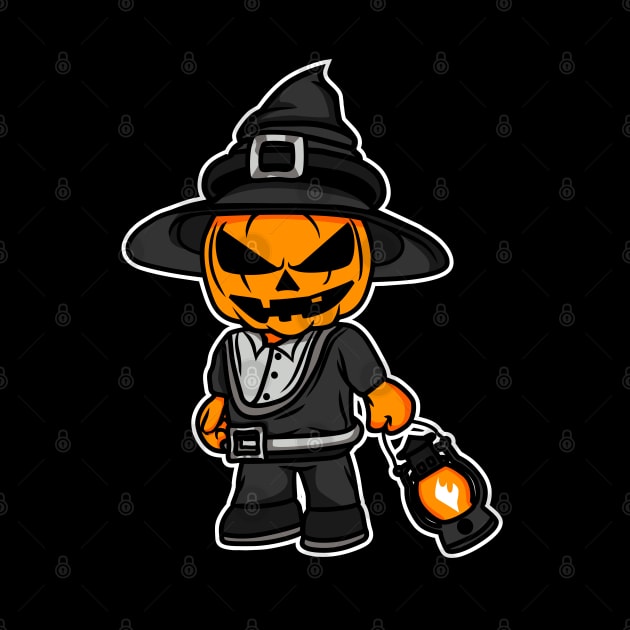 Jack O lantern Witch by beanbeardy