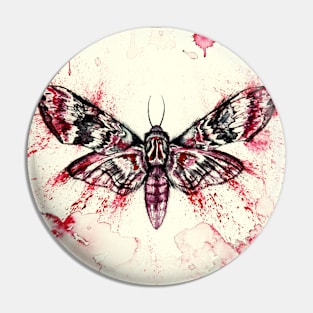 Watercolor Moth Painting Pin