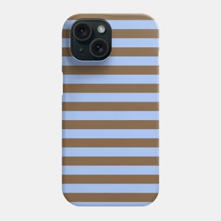 Brown and blue stripes Phone Case