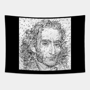 PAGANINI black and white pencil portrait .1 Tapestry