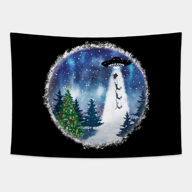 Out of this world Christmas Tapestry by Anastasiya Malakhova