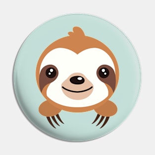 Sloth Face Pin