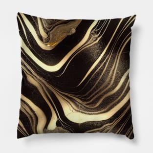 Luxury abstract fluid art painting in alcohol ink technique Pillow