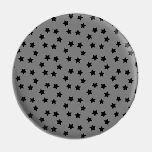 Vintage Black Star Pattern Grey Background Pin