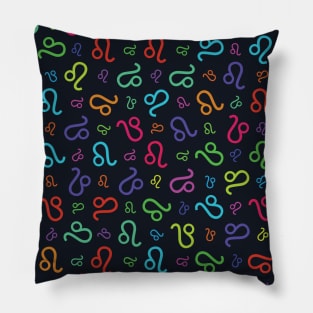 Pattern Leo Zodiac Sign Horoscope Astrology Symbol Navy Blue Pillow