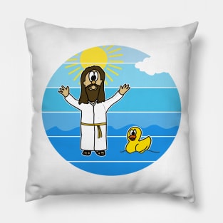 Jesus Walking On Water Christian Funny Pillow