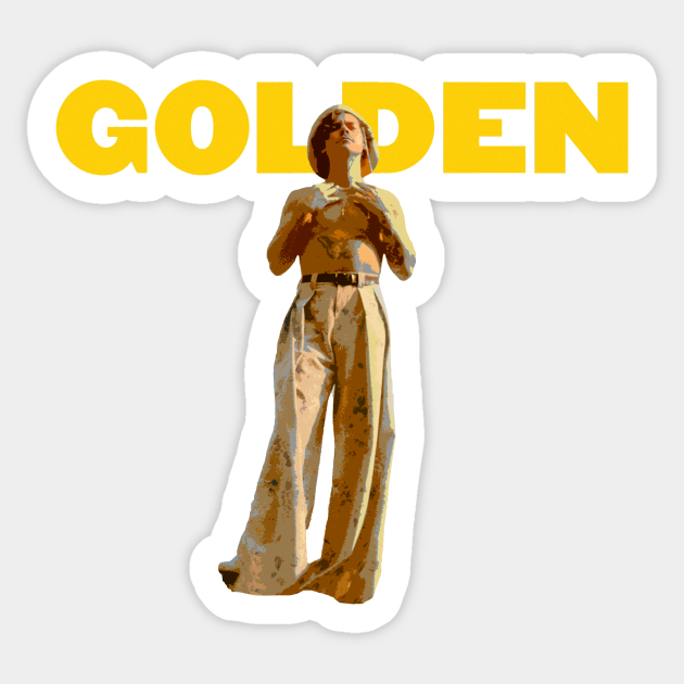Harry Styles Golden Harry Styles Sticker Teepublic Bring your texts to life with these harry styles stickers. harry styles golden