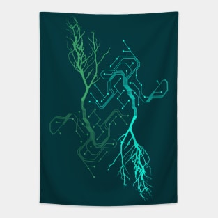 Techno Digital Tree Tapestry