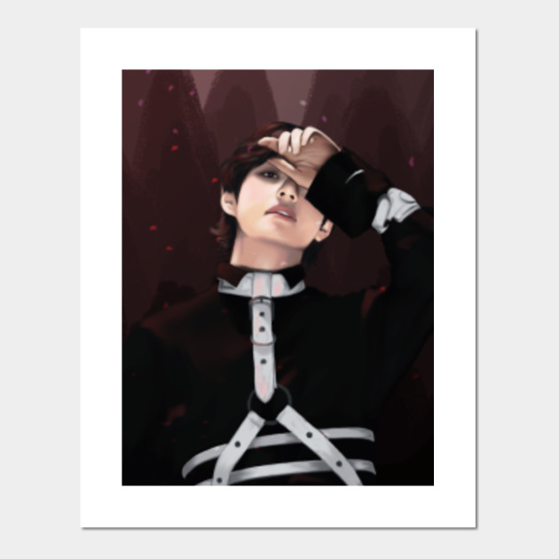 Get Wallpaper Bts V Fake Love Bts Affiche Et Impression D Art Teepublic Fr Desktop Wallpaper Free