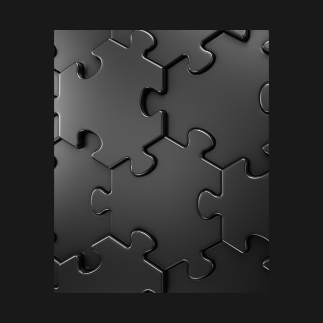 Black 3D jigsaw Puzzle by Abstractdiva