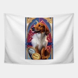 Dog Lottery ticket design Tapestry