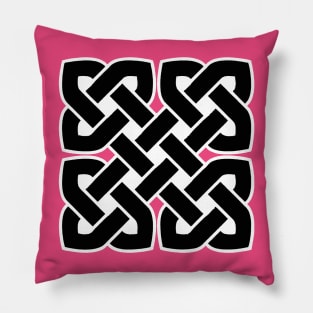 Celtic Interwoven Endless Knot Geometric Pattern 2 Pillow
