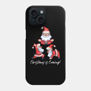 Yoga Santa Christmas Is Coming Phone Case