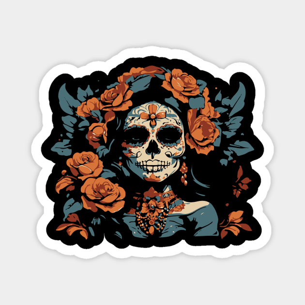 Mexican Skull Magnet by lkn