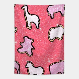 Glitter Frosted Animal Cookies Pattern Tapestry