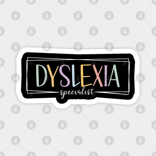 Dyslexia Specialist Teacher Dyslexia Interventionist Simple Magnet by kim.id