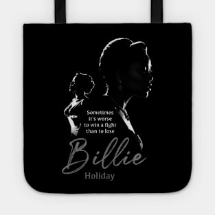 Billie Holiday silhouette Tote