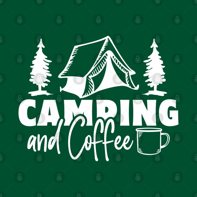 Camping And Coffee Design by TheBlackCatprints