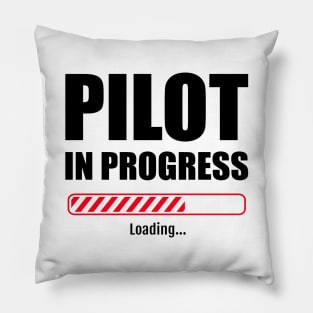 Pilot in progress red bar Pillow