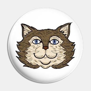 Cat Kitty Animal Face Pin